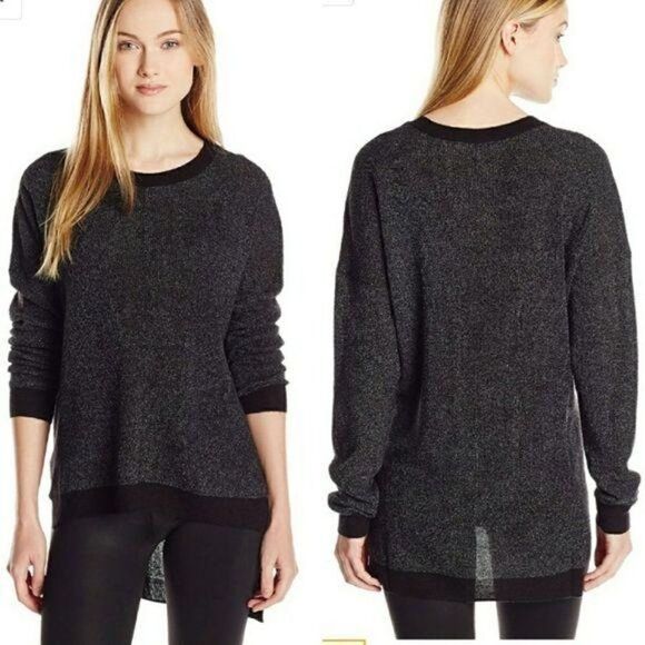 BCBGeneration Sweater Metallic Teal Oversized Slouchy High Low Size M/L - Picture 14 of 14